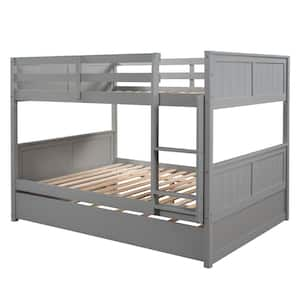 Harper & Bright Designs Espresso Full Over Full Bunk Bed With Twin ...