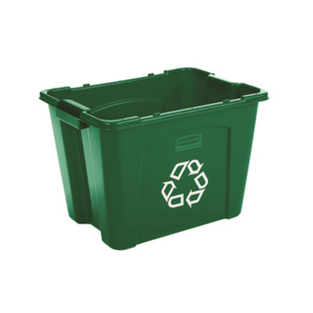 Rubbermaid® Office Recycling Container - 7 Gallon, Green H-1384G