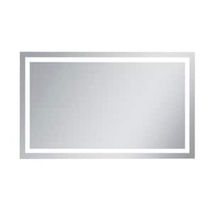 60 in. H x 36in W Rectangle Silver Modern LED Mirror