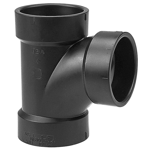 3 in. Acrylonitrile Butadiene Styrene (ABS) DWV All Hub Sanitary Tee