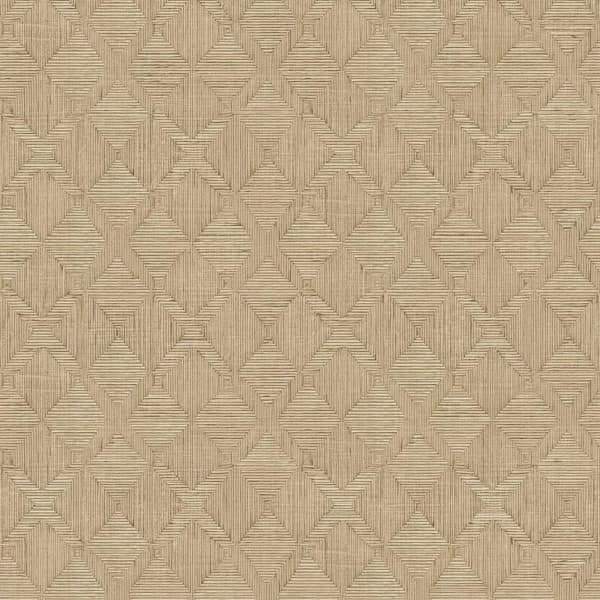 Jeremiah Brent Cream Hoffman Faux Sisal Peel and Stick Vinyl Textured Wallpaper Roll (Covers 56 sq. ft. )