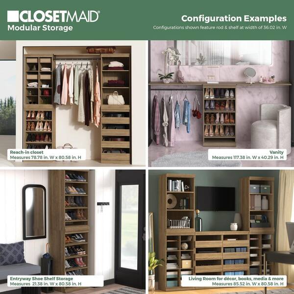 Choco closet◎　1207 ClosetMaid BrightWood 25-in x 2.11-in x 13.8-in Shoe Storage