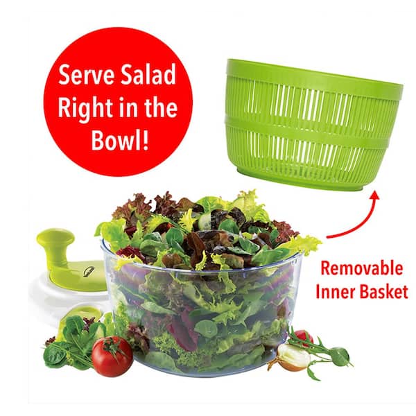 TIKMIEN Salad Spinner Lever Salad Spinner Lettuce Spinner Best Rated Salad Spinners 5 Liter Bowl