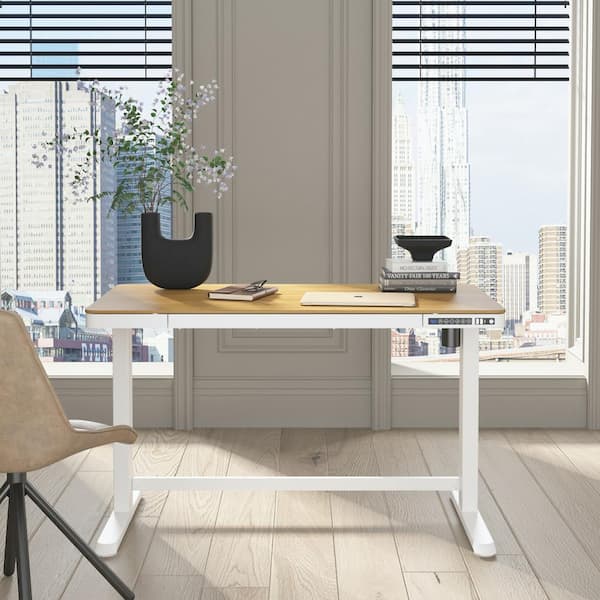 Koble Juno Height Adjustable Desk With Wireless Charging In Oak Top Kb Dk007 004 The Home Depot - Why Height Adjustable Desk