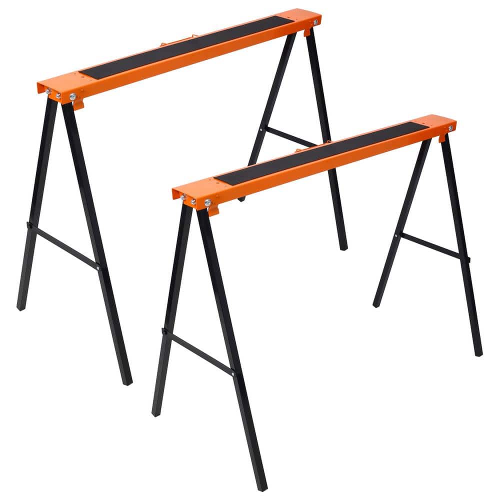 2 Pack Folding Portable SawHorses with Fast Open Legs, Convenient Handle, Heavy Duty Steel Sawhorse for Garage, Workshop price history on PriceWatchPro