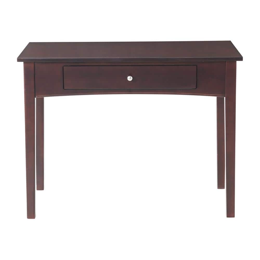 Shaker Cottage 40 in. Espresso Desk, Transitional Home Office Writing Desk 