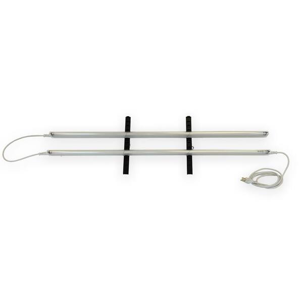 ViaVolt Lamp Bracket Kit with Two 4 ft. T5 Lamps and Safety Wire