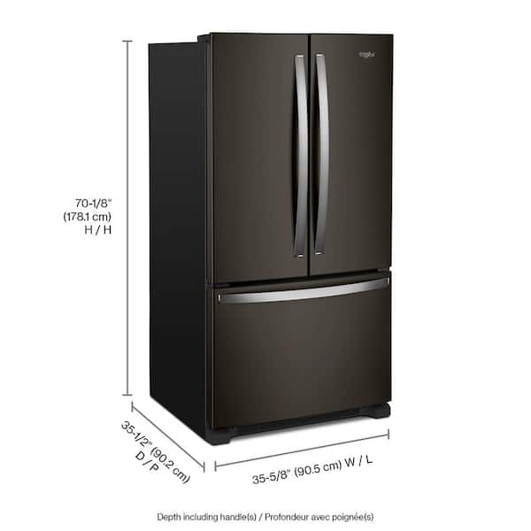 Whirlpool French Door Fridge (WRFF3236RV) - Black Stainless Whirlpool French Door Fridge (WRFF3236RV) - Black Stainless