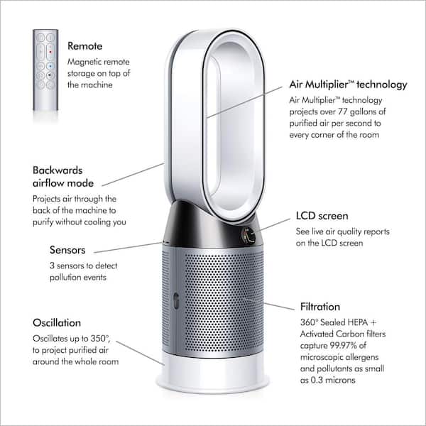Dyson Pure Hot + Cool, Air Purifier, Heater + Fan, HP04 244314-01