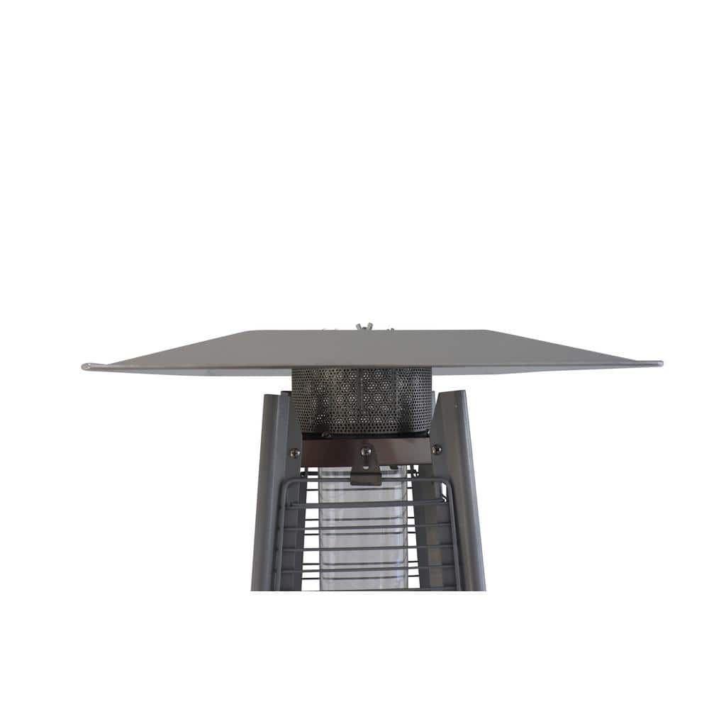 Mocha Stainless Steel 40,000 BTU Propane Standing Patio Heater