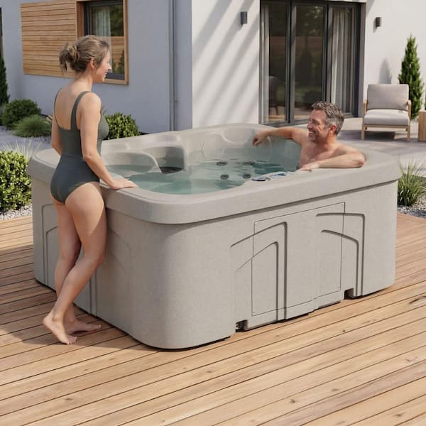LS100DX 4-Person 20-Jet 110-Volt Plug and Play Spa with Waterfall