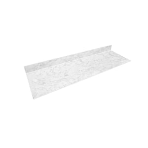 8 ft. L x 25 in. D Engineered Composite Countertop in Volakas Marble with Satin Finish