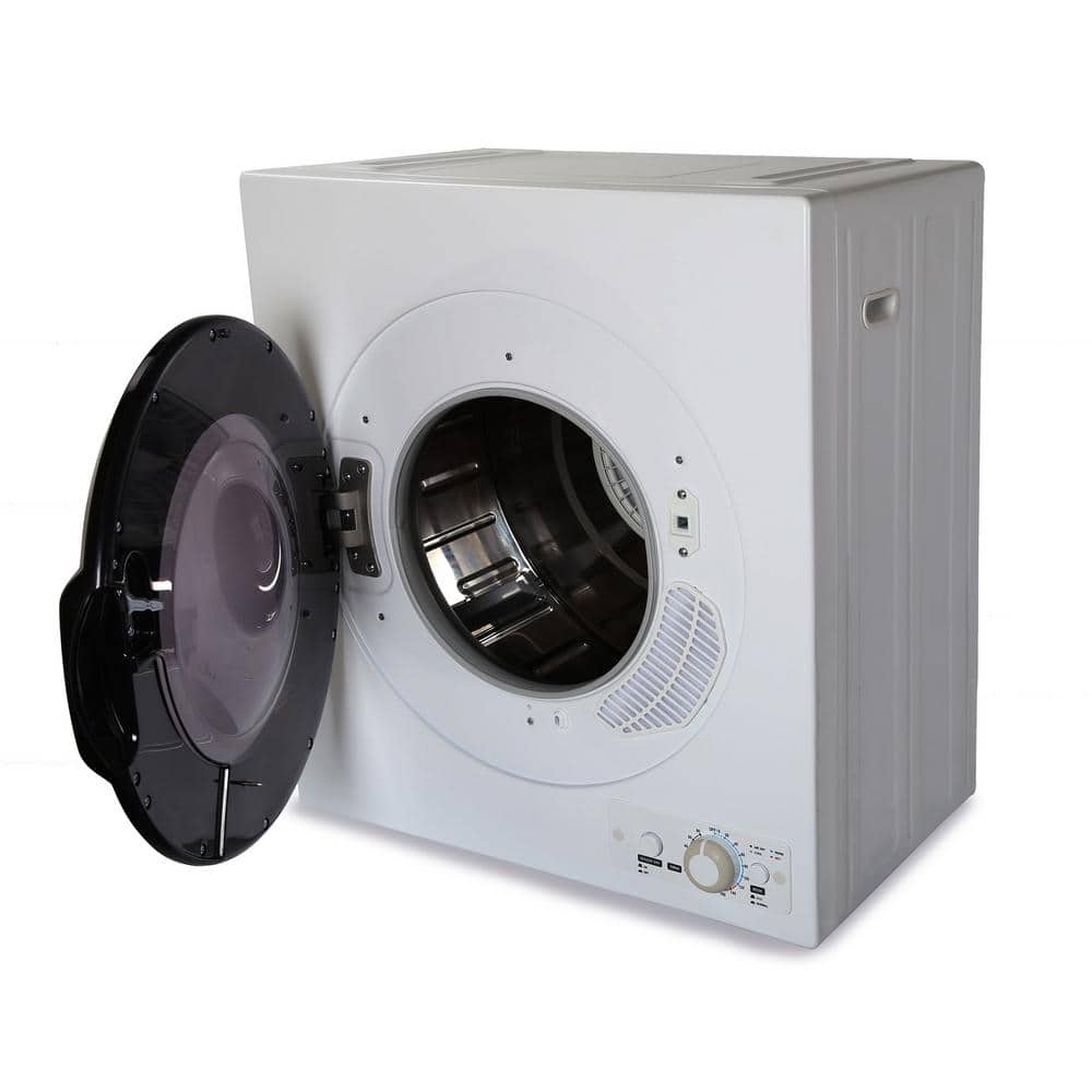 White Portable Front Loading Dryer with Moisture Sensing for RV