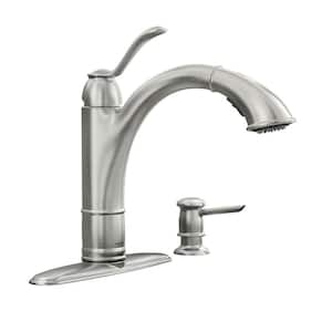 Walden Single-Handle Pull-Out Sprayer Kitchen Faucet with Reflex and Power Clean in Spot Resist Stainless