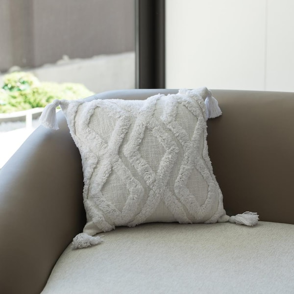 Large silver online pillows