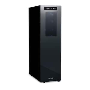 Shadow-T Series Digital Wine Cooler Refrigerator Cellar Cooling Unit 18 Bottle Dual Zone Mirrored Fridge in Black
