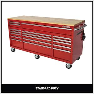 Tool Storage 72 in. W Standard Duty Gloss Red Mobile Workbench Tool Chest