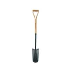 English Garden 43 in. Wood Handle Solid Forged Steel Poachers Spade