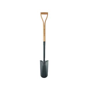 English Garden 43 in. Wood Handle Solid Forged Steel Poachers Spade