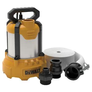 DEWALT 3 4 HP Aluminum Submersible Utility Pump with Hose Kit