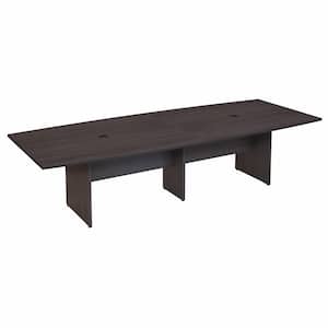 119.21 in. Boat Top Storm Gray Conference Table Desk