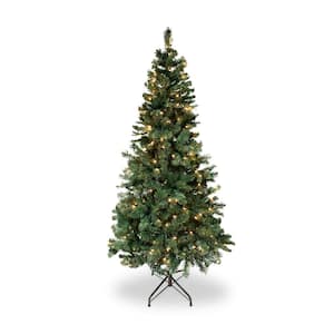 6 ft. Prelit Incandescent Douglas Fir Artificial Christmas Tree with 150 UL-Rated Warm White Lights