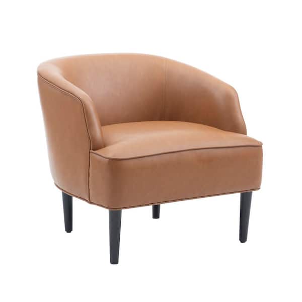 Mally Caramel Brown Faux Leather Accent Side Chair