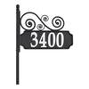 Unbranded Nite Bright Rectangle Scroll Reflective Address Post Sign 14339