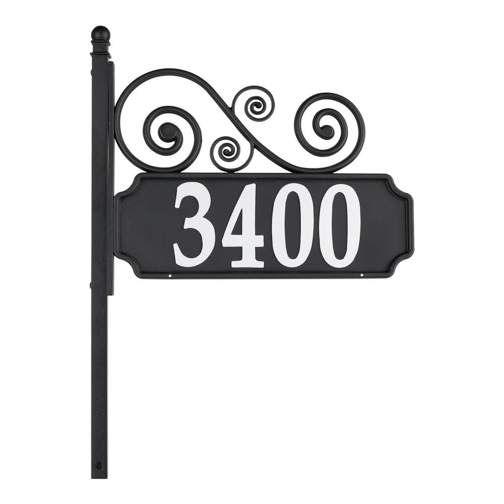 Nite Bright Rectangle Scroll Reflective Address Post Sign