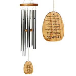 Signature Collection, Woodstock Reflections, Amazing Grace 25 in. Silver Wind Chime WRAZ