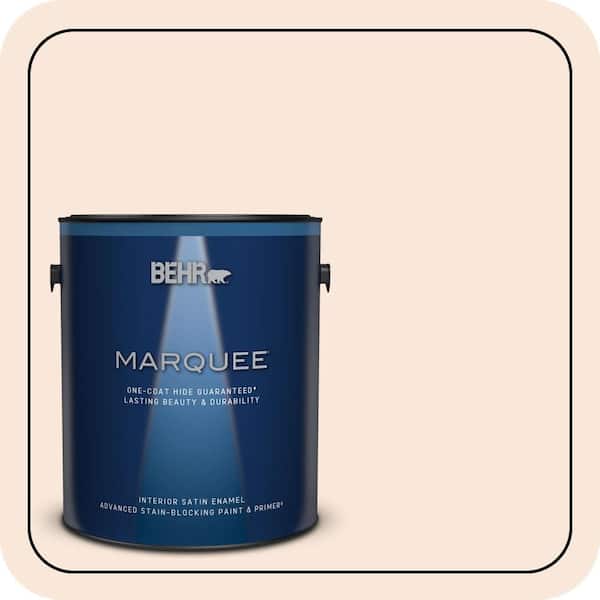 BEHR MARQUEE 1 gal. #RD-W14 Aria Ivory Satin Enamel Interior Paint & Primer