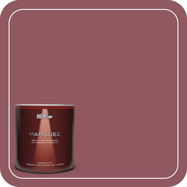 BEHR MARQUEE 1 qt. #PMD-33 Fragrant Cherry Matte Interior Paint & Primer