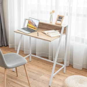 31 in. Rectangle Natural Wood Computer Desk
