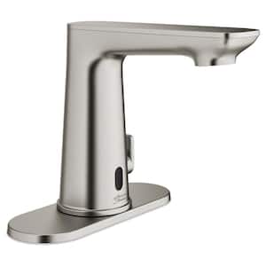 Clean IR DC Powered Touchless Single Hole Bathroom Faucet in Brushed Nickel