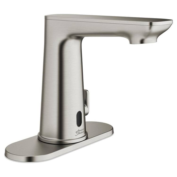 American Standard Clean IR DC Powered Touchless Single Hole Bathroom Faucet in Brushed Nickel