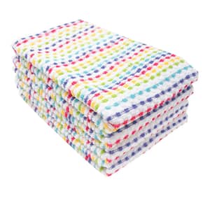 Summer Multicolor Pebble Cotton Terry Bar Mop Kitchen Towel Set of 4
