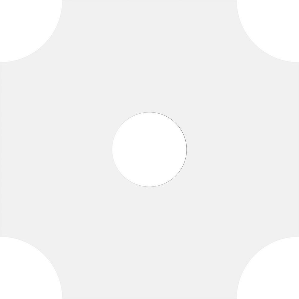 16" White PVC Contemporary Ceiling Medallion