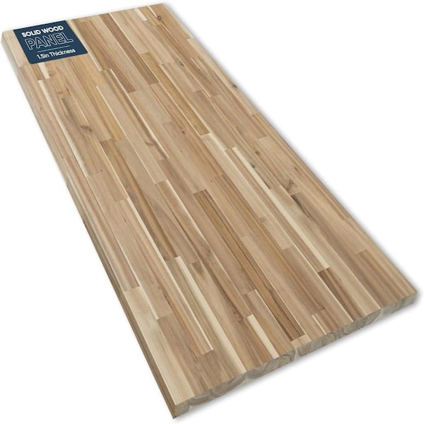 Acacia Solid Wood Butcher Block 36x25x1.5", DIY Countertop/Tabletop (Unfinished)