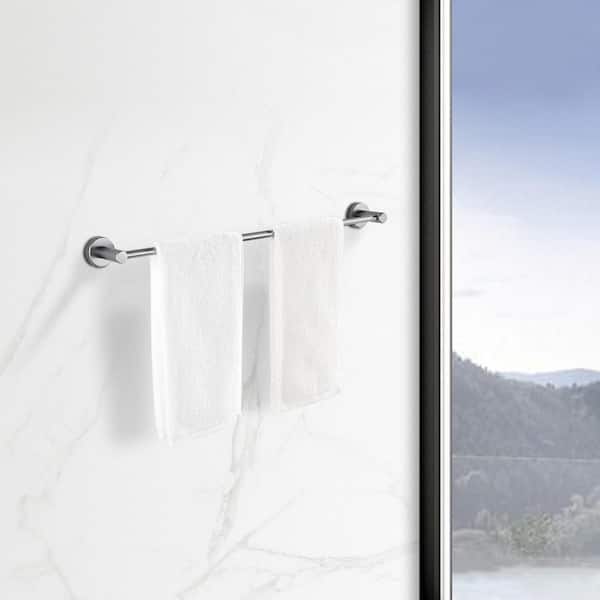 Thickened space aluminum bathroom accessories wall-mounted 3-piece set, super load-bearing capacity, gray