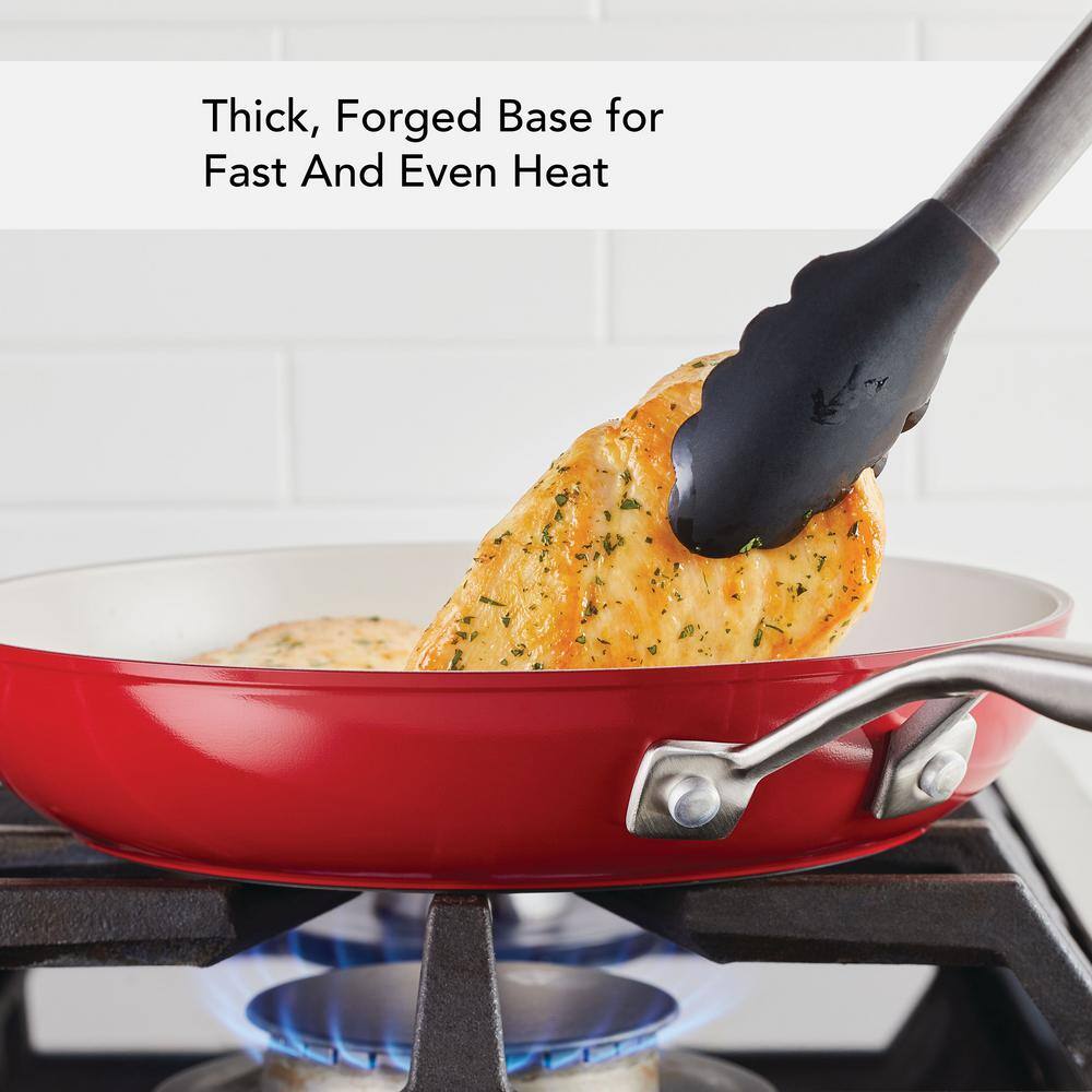 Empire Red 10" Aluminum Ceramic Nonstick Frying Pan