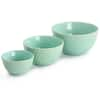 MARTHA STEWART EVERYDAY Clifftop 4 Piece 67 oz. and 114 oz. Glass Mixing  Bowl Set with Lids in Mint 985120846M - The Home Depot