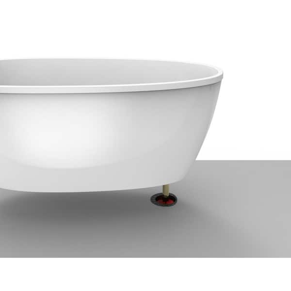 Johanna 59 in. x 30 in. Acrylic Flatbottom Freestanding Soaking Bathtub in White Johanna 59 in. x 30 in. Acrylic Flatbottom Freestanding Soaking Bathtub in White