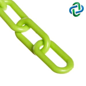 2 in. (54 mm) x 25 ft. Safety Green Heavy-Duty Plastic Barrier Chain