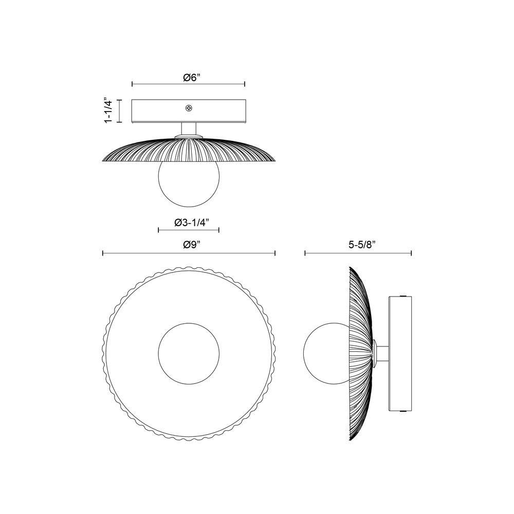 Matte Black Glass Dimmable LED Vanity Sconce