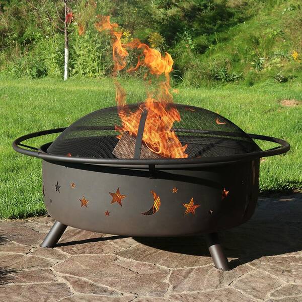 Round Steel Wood Burning Fire Pit, Best Rated Outdoor Wood Fire Pits