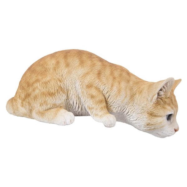 HI-LINE GIFT LTD. Orange Tabby Cat Looking Over Ledge Statue 87757