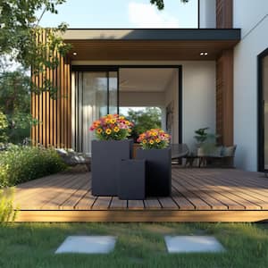 JANSKA 11.5 x 11.5 x 23in. EverGreen Dark Gray, M-Resin