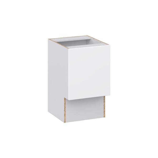 J COLLECTION Fairhope Bright White Slab Assembled Accessible ADA Vanity Base Cabinet (18 in. W x 30 in. H x 21 in. D)