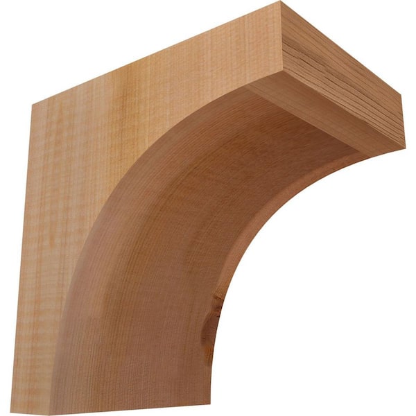 Ekena Millwork 5-1/2 in. x 8 in. x 8 in. Western Red Cedar Huntington Smooth Corbel