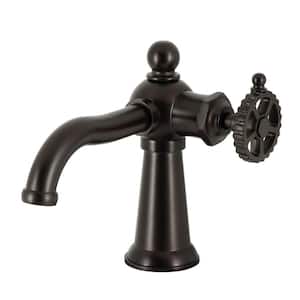 Fuller Single-Handle Single-Hole Bathroom Faucet with Push Pop-Up in Oil Rubbed Bronze
